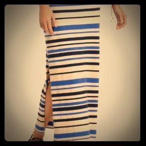 Anthropologie Sparrow French Stripe sweater skirt